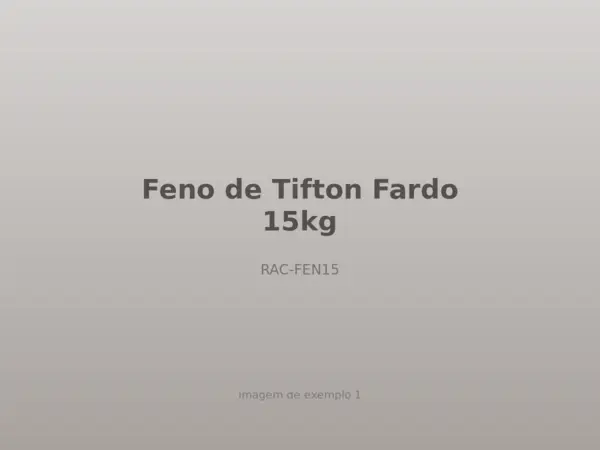 Feno de Tifton Fardo 15kg