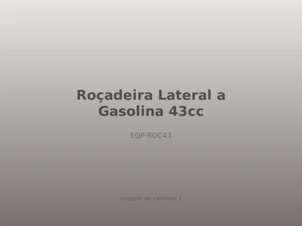 Roçadeira Lateral a Gasolina 43cc